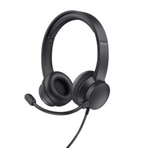 AURICULARES + MICROFONO TRUST AYDA HEADSET PC USB BLACK