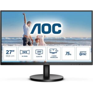 MONITOR AOC 27 QHD MULTIMEDIA VGA HDMI DP 3YR GARANTIA