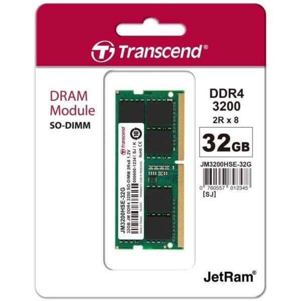 MEMORIA SODIMM 32GB TRANSCEND DDR4 3200MHZ - Imagen 2