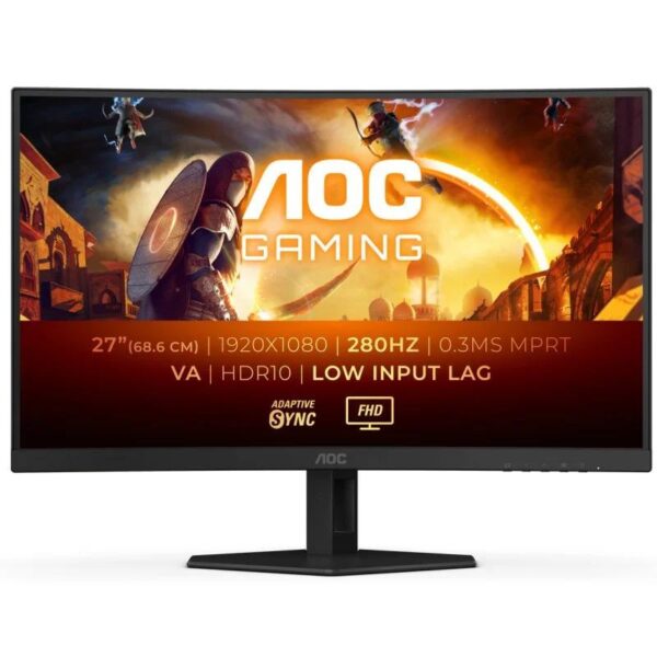 MONITOR GAMING AOC 27 CURVO 280HZ HDMI DISPLAYPORT BLACK