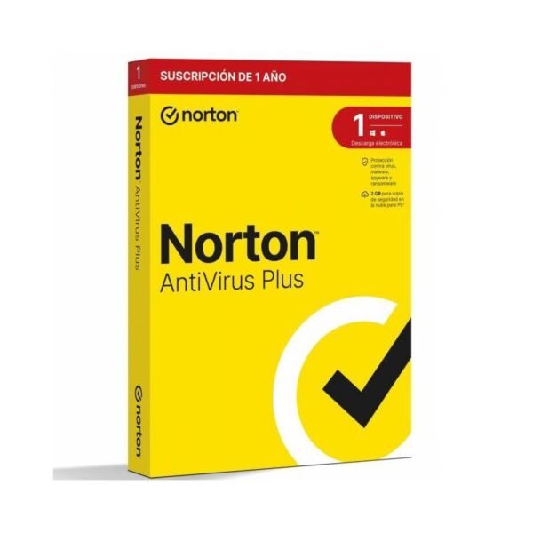 NORTON ANTIVIRUS PLUS 2GB ES 1 USER 1 DEVICE 1 AÑO L. ELECTRONICA