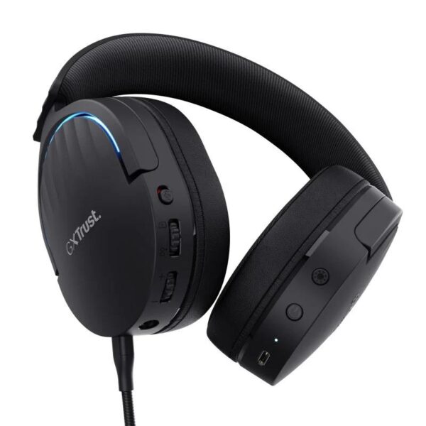 AURICULARES + MICROFONO TRUST GAMING RGB GXT 491 FAYZO HEADSET WIRELESS - Imagen 3