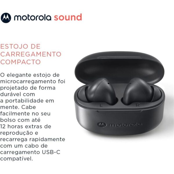 AURICULARES MOTOROLA MOTO BUDS 065 IN EAR ANC BLUETOOTH 5.3 BLACK - Imagen 5