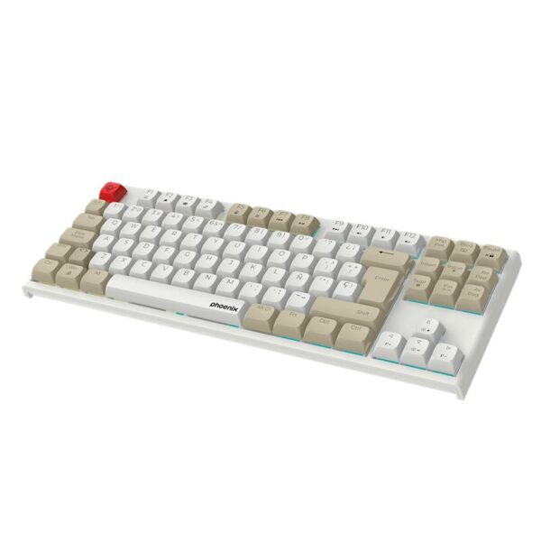 TECLADO PHOENIX ROYAL GAMING MECANICO TKL USB RGB WHITE - Imagen 5