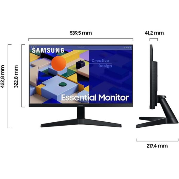 MONITOR SAMSUNG 24 IPS FULL HD VGA HDMI VESA BLACK - Imagen 4