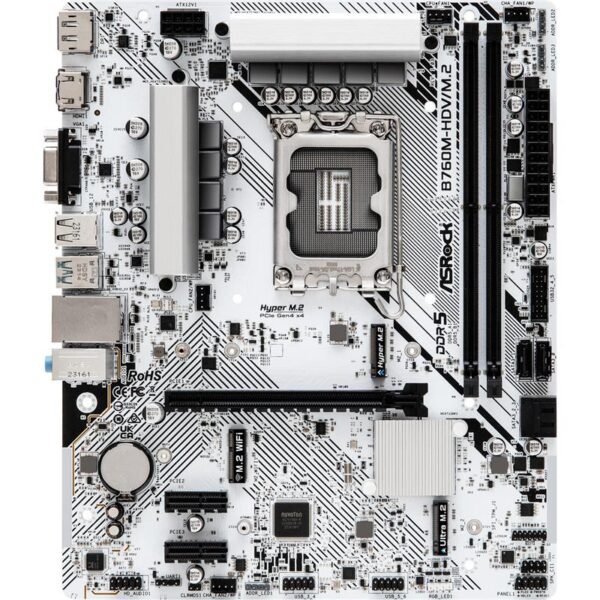 PLACA BASE ASROCK B760M-HDV DDR5 MATX HDMI +DP + VGA - Imagen 2