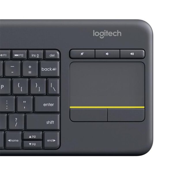 TECLADO LOGITECH K400 RF WIRELESS TOUCHPAD BLACK - Imagen 11