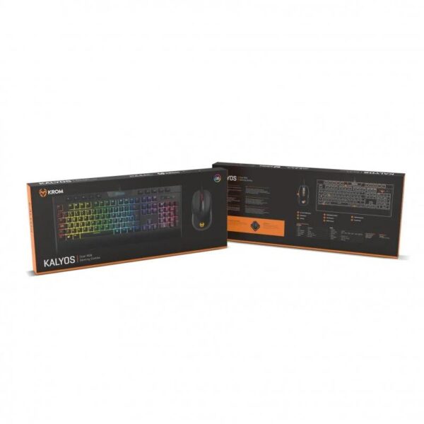 TECLADO + RATON GAMING KROM KALYOS USB RGB RETROILUMINADO MEMBRANA BLACK - Imagen 6