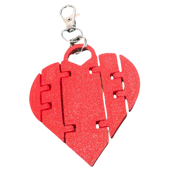 Keyring with heart, 3D printing