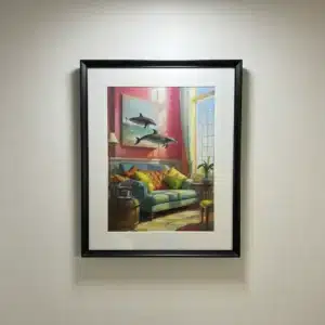 Delfine im Wohnzimmer