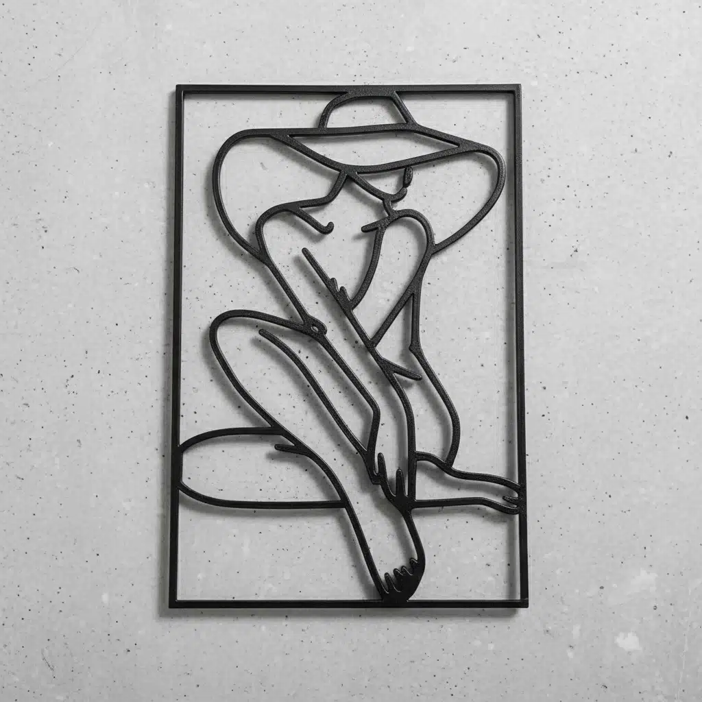 Wanddekoration – Frau mit Hut – Bild 2