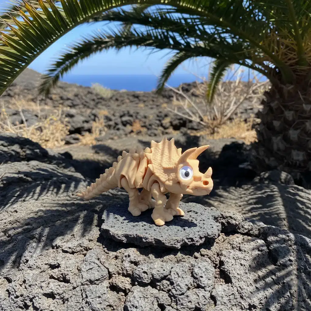 Beweglicher Triceratops 3D Figur